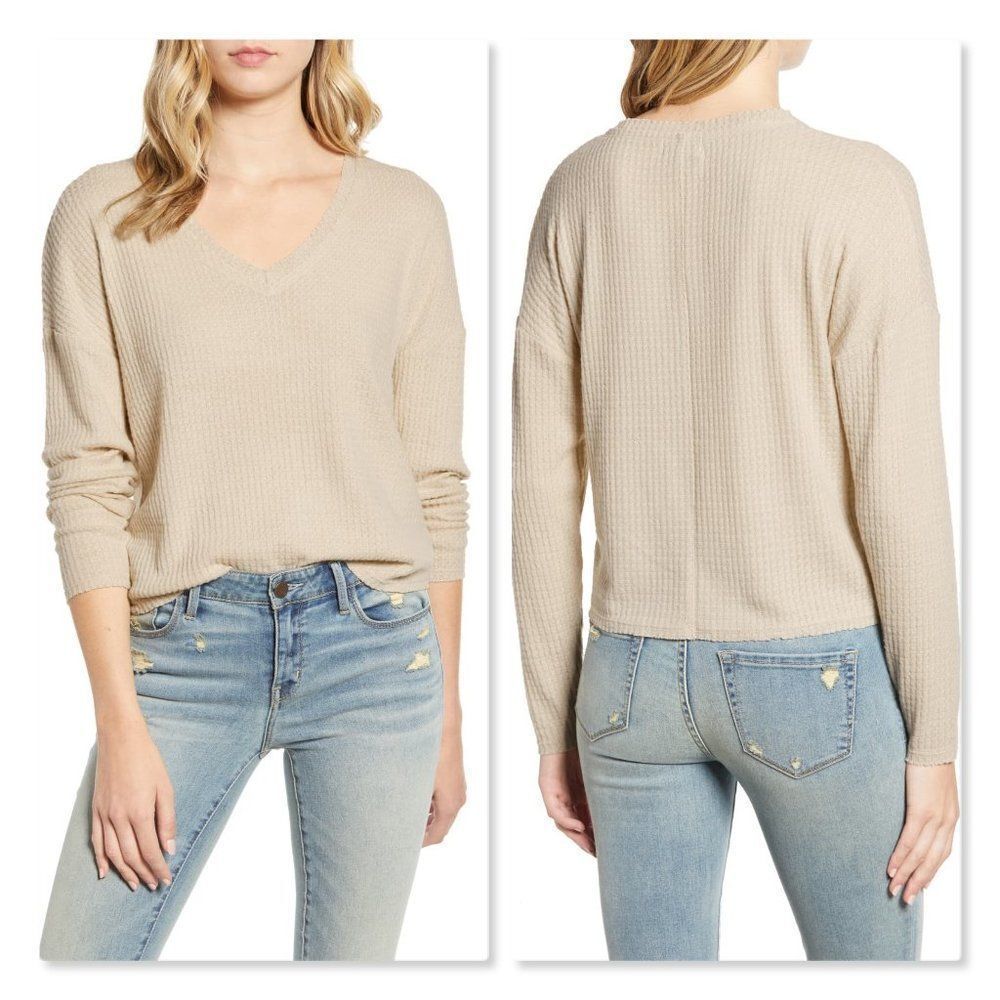 Socialite Drop Shoulder Thermal Top sz Medium